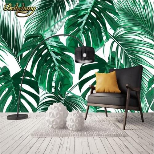 Beibehang Rain forest plant banana leaves Custom Photo Wallpaper 3D Stereo Large Murals living sofa bed bedroom wall paper mural