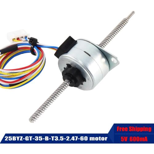 Free Shipping 25BYZ-GT-35-B-60 Small screw motor T3.5-2.47 600mA 5V Maximum stroke 55mm for 3D printer accessories