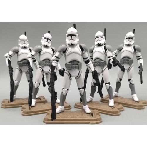 Lot of 5 SW Republic 442ND Battallion Green White Trooper 3.75" Loose Action Figure