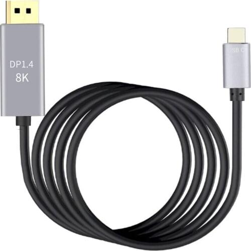 1.8M Type C to Display Port Displayport 8K 30HZ Male DP to Fmale Cable Adapter Converter For MacBook for PC Laptop HD Projector