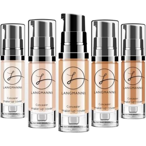 Langmanni Liquid Foundation Concealer Brightening Skin Color Waterproof No Melting Makeup BB Cream contour palette