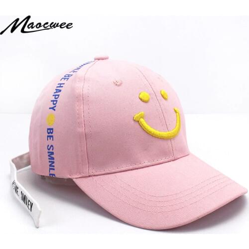 Summer Baby Hat Baseball Cap Adjustable Fashion Girls boys Smile Emoticon Embroidery Hats Snapback Children Casual Hip Hop Cap