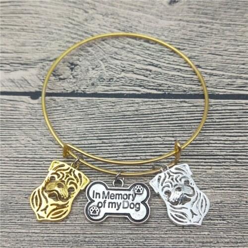 Trendy New Pug Dog Bangles Cute Pug Dog Bangles Bracelets Fashion Animal Pet Jewellery