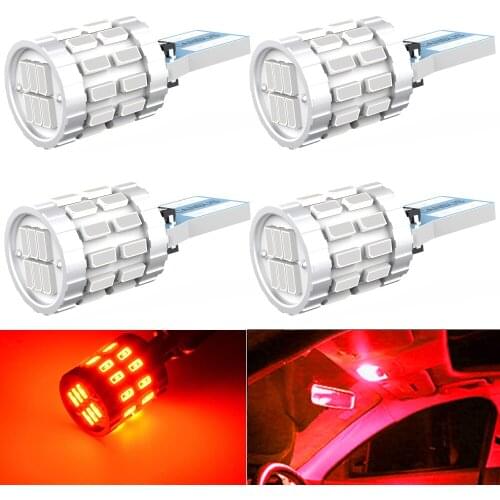 A Pack T10 W5W LED Bulbs 6000K 12V White car led Interior Lights Dome Reading light for Citroen C4 Picasso Berlingo Xsara C5 Red