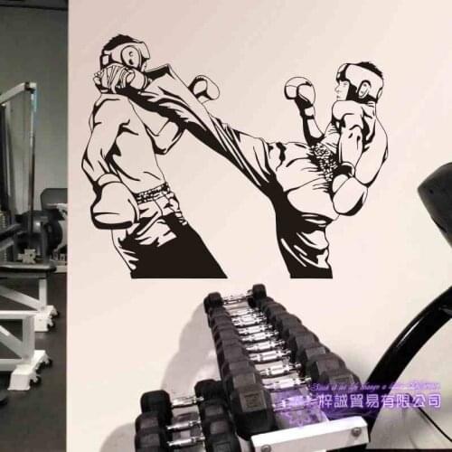 Muay Thai Kickboxing Club Sticker Boxer Car Decal Free Combat Vinyl Striker Wall Decor Mixed Martial Arts MMA Club Decals