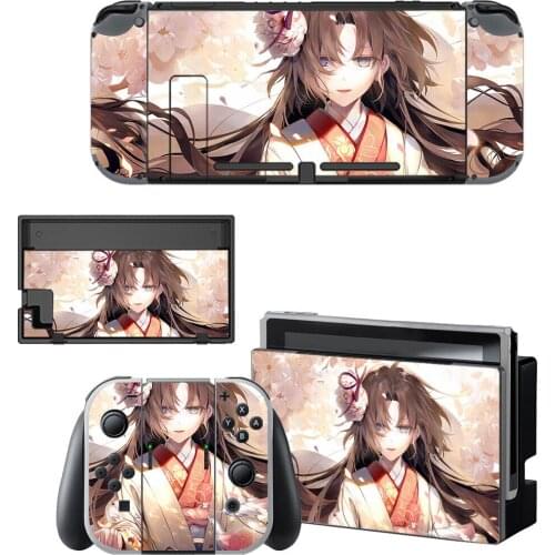 Anime Cute Girl Nintendo Switch Skin Sticker NintendoSwitch stickers skins for Nintend Switch Console and Joy-Con Controller