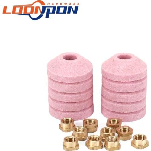 20Pc 30mm Abrasive Stone Point Polishing Head Accessorie for Pneumatic Grinding Machine Polisher Grinder