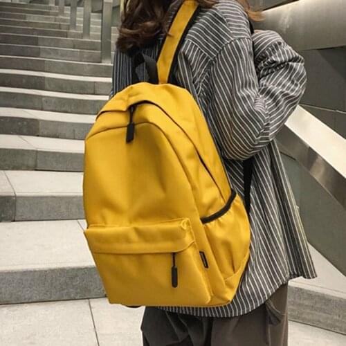 New Unisex Backpack Solid Color Women Backpack Fashion Couple Schoolbag For Teenage Large Capacity Shoulder Bag Travel Backbag