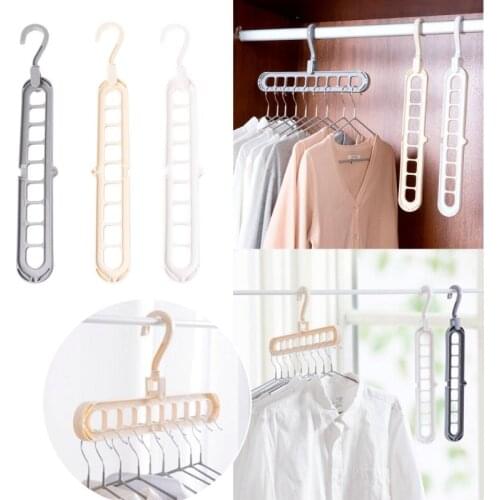3D Space Saving magic Clothes Hanger With Hook Cabinet Organizer 360 Rotation