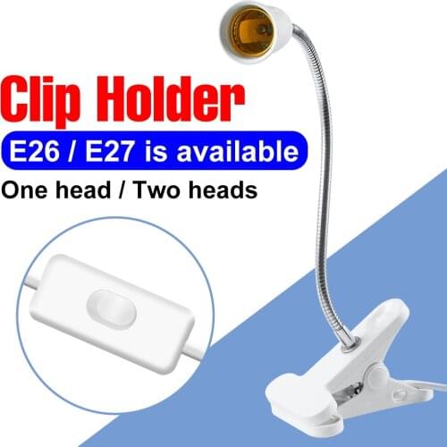 E27 Bulb Lamp Holder E26 Light Holder 1.8m Power Cord Cable EU UK US AU Lamp Base Pendant LED With Clip Adapter Switch 85-265V