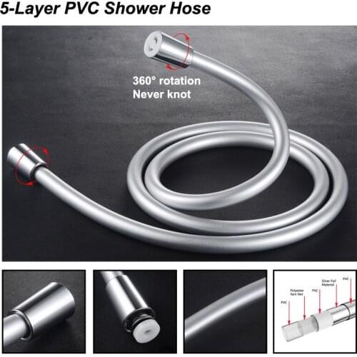 Platinum silver bright silver grey high temperature and explosion-proof anti twining Xiamen shower and bathroom pipe
