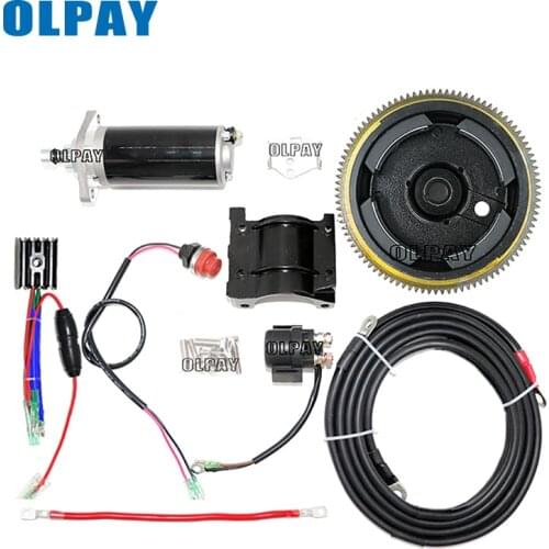 Outboard motor Rear Control Change to Electric Start Engine Kit for YAMAHA 2 stroke 15HP Outboard Motor(New Style)