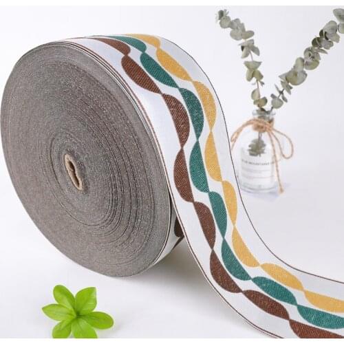 QGVLish 25M/lot 9cm Wide Jacqurd Lace Ribbon Belt Curtain Lace Trim Webbing DIY Sewing Sofa Cushion Decor Curtain Accessories