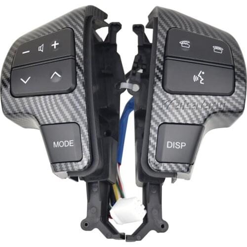 Carbon Fiber Steering Wheel Audio Control Switch Regulator Button 84250-60080 84250-60050 FOR LAND CRUISER GRJ200 2007-2016