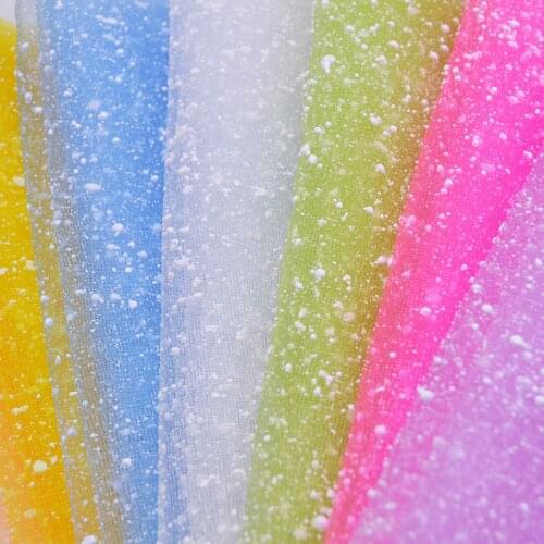 50CM*3.6M Snow Point Tulle Roll Fake Glitter Sequin Organza Wedding Decorations Spool Tutu Flower Wrapping Packing DIY Crafts