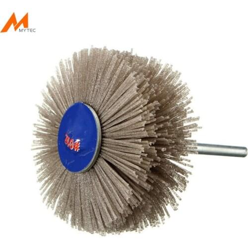 Grinding Nylon Wheel Brush Abrasive Tool Woodwork Furniture Polishing Brush 6mm Shank 80MM Diameter Head Grinder 80# - 600