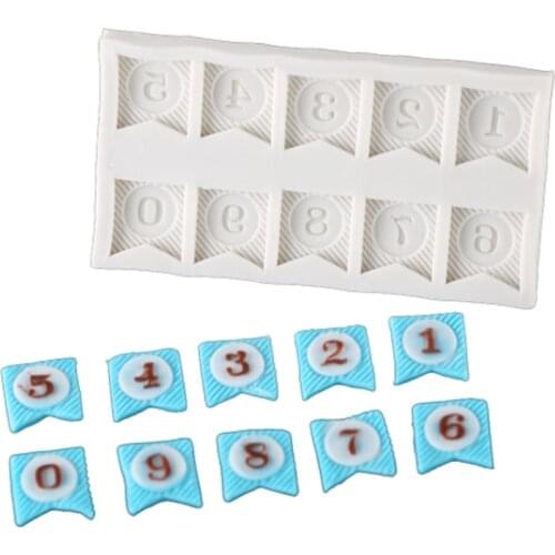 Digital Flag Silicone Moulds Fondant Cakes Decor Tools Silicone Molds Sugarcrafts Chocolate Baking Tools For Cakes Gumpaste Form