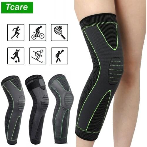 Tcare Full Leg Sleeve Long Compression Knee Sleeves Protector for Man Women Basketball Football Arthritis Weightlifting Cycling