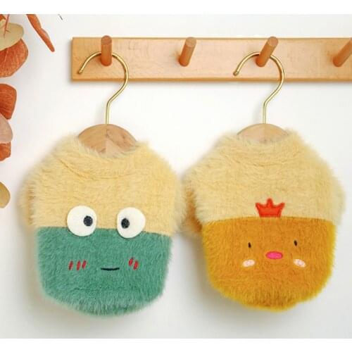 Warm Winter Sweater Dog Clothes Coral Plush Sweater Coat Outfit for Cats Clothes Dog Jacket For Small Dogs Chihuahua