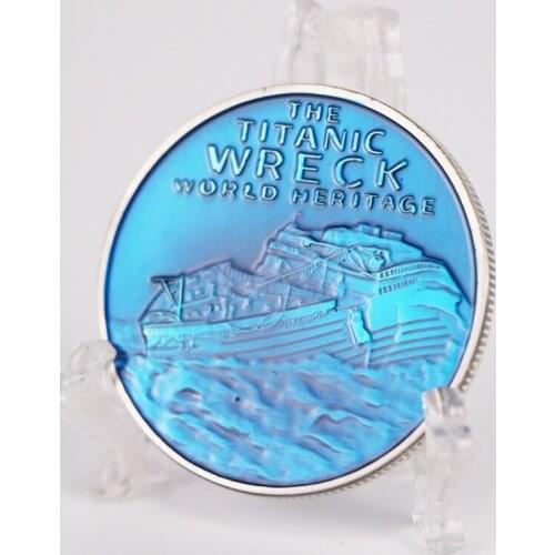 Titanic Residual Shell Silver Coin The Titanic Wreck World Heritage Commemorative Coins Souvenir Gifts Metal Challenge Coin