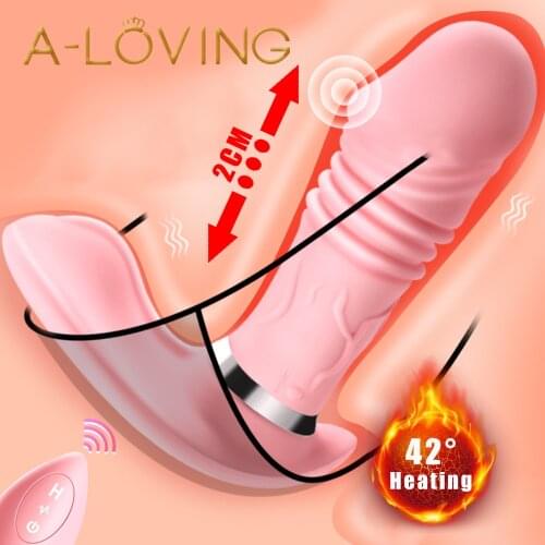 Thrusting Wearable Vibrator for Women Orgasm Masturbator Pulsating Dildo Vibrator Remote Control Anal Sex Toys for Women