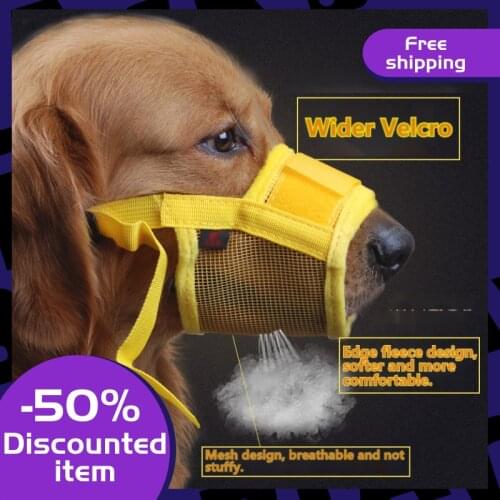 Dog Training Product Pet Dog Adjustable Mask Mesh Breathable Muzzles Small Large Dog Mouth Muzzle Anti Bark Bite Chew