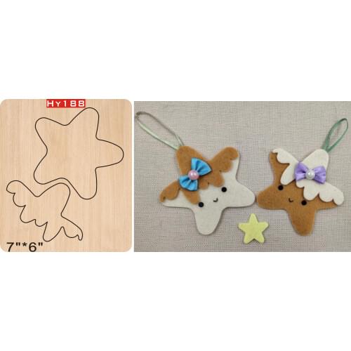 Star hanging ornaments cutting dies 2019 new die cut &wooden dies Suitable for common die cutting machines on the market