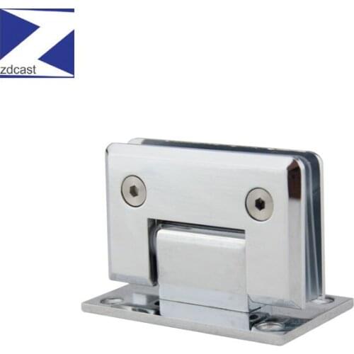 2Pcs Chrome Clip Stainless Steel Door Clamp Durable 90 Degree Glass Clip Door Fittings Door Clamp Bracket Frameless Shower