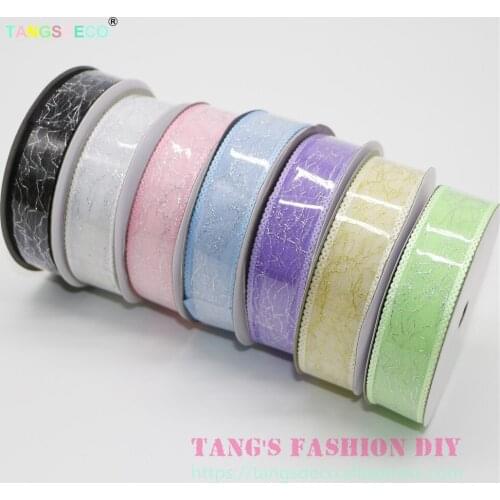 20 Yards/Roll ---- DIY 2.5cm Width Single Face Gold/Silver Line Lace Ribbon