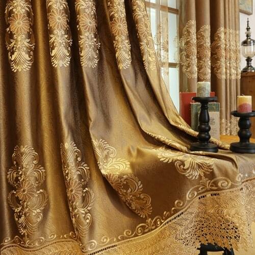 2021 French Luxury high quality beautiful Embroidery Sequins Gauze Modern European Curtains for living room Bedroom Customized
