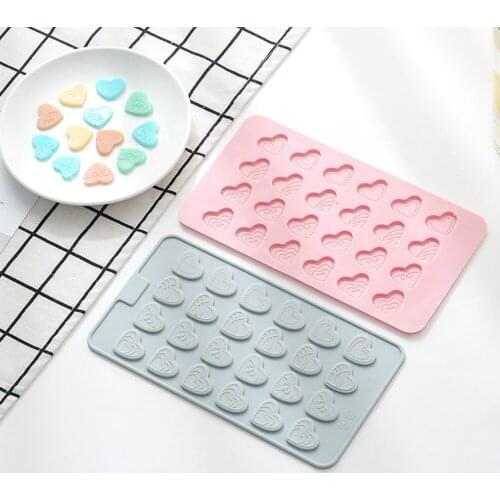 24 Heart Silicone Molds Shaped Cake Mould Baking Shape Love Heart-shaped Home Kitchen Baking Tool