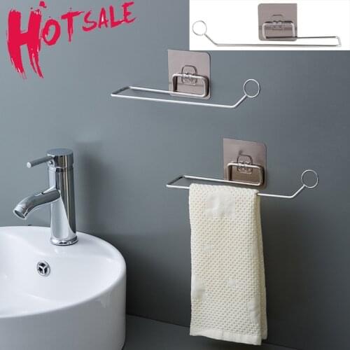 28.5cm Kitchen Rag Paper Storage Rack Holder Hanger Tissue Roll Towel Rack Bathroom Toilet Sink Door Hanging Hook