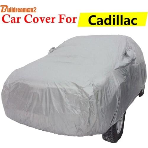 Buildreamen2 Car Cover Auto Anti-UV Outdoor Sun Shade Rain Snow Scratch Resistant Cover For Cadillac ATS BLS Escalade DeVille