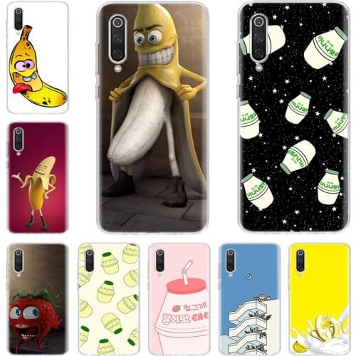 Cartoon Puzzle Of Banana Milk Phone Case For Xiaomi Note Mi 11 8 9 9T 10 10T Ultra CC9 A1 A2 A3 F1 F2 F3 Lite Pro X3 6X 5X CC9E