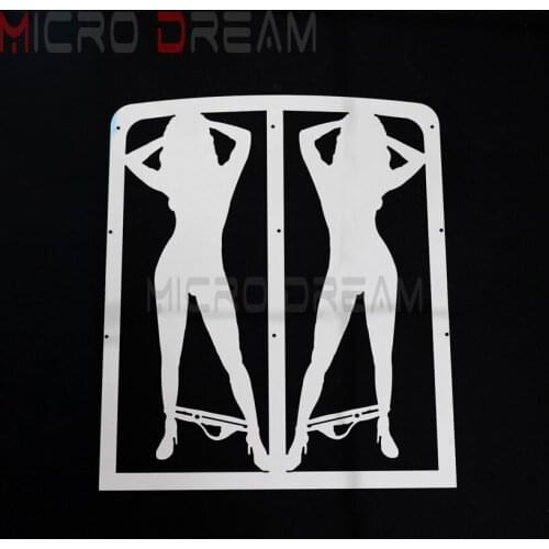 For Yamaha Banshee 1986-2012 Motorcycle Stainless Steel Radiator Grill Cover Sexy Chrome Lady Pattern Protector Guard