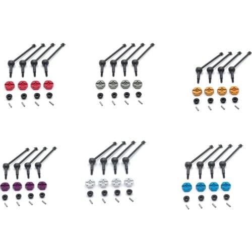 Metal Drive Shaft and 12mm Wheel Hub Hex Combiner Nut for Wltoys 144001 124019 124018 RC Car Upgrade Parts