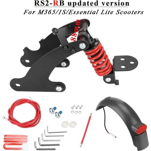 Electric Kickscooter V2 Rear Suspension with Mudguard and Tailight for Xiaomi Mijia M365/1S Electric Scooter Accessories
