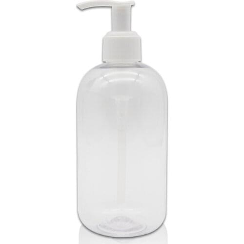Clear Plastic Thickened Bottles with Pumps Dispensers Refillable Liquid Soap Transparent Round Bottles 100/200/500ml TK-ing