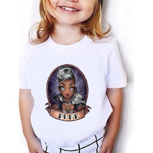 PUNK Storm Ororo Munroe T shirt Children Fashion Tshirt Harajuku Print Graphic Summer Baby Girl T-shirt Top Tee Kids