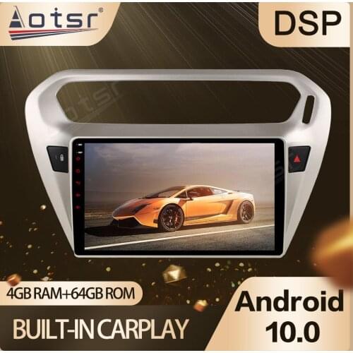 Android 10 Car Radio GPS Navi gation For Peugeot 301/Citroen Elysee 2014-2017 Auto Stereo Audio Head Unit Car Multi-DVD Player