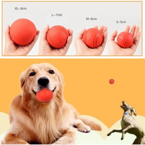 Dog Toy Ball Solid Ball Elastic Ball Pet Training Toys Molar Ball Large Dogs and Small Dogs Rubber Jump To Activate The Ball