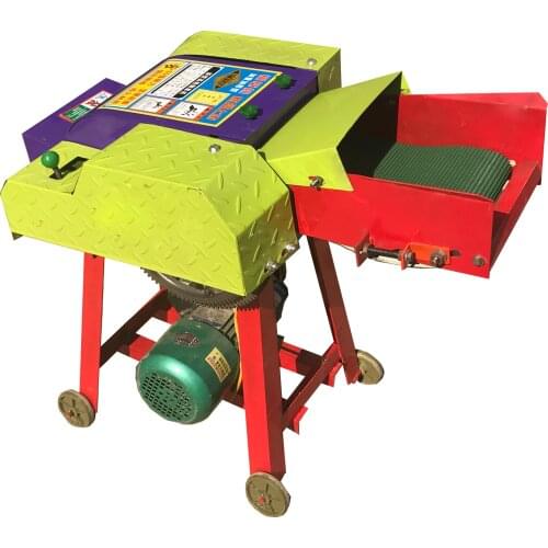 Grass Chopper Agricultural Feed Processing Silage Machine Electric Household Hay Chaff Cutter Forage Crop Crusher
