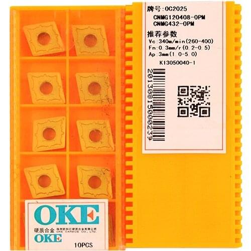 CNMG120408-OPM OC2025 100% Original China OKE carbide insert with the best quality 10pcs/lot free shipping