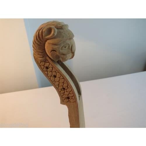Nice white,unfinished violin neck 4/4,Carved animal scroll