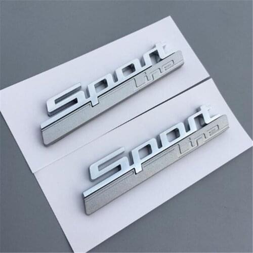 Mix 50pcs New Car Styling ABS silver 3D LUXURY SPORT Side Badge Emblem sticker rear