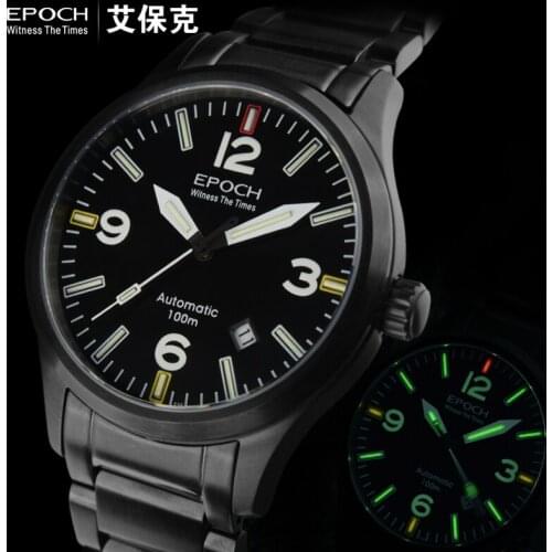 EPOCH Men Tritium T25 Watch Automatic Mechanical Japan Miyota 21Jewels Sapphire WR100M military Watch