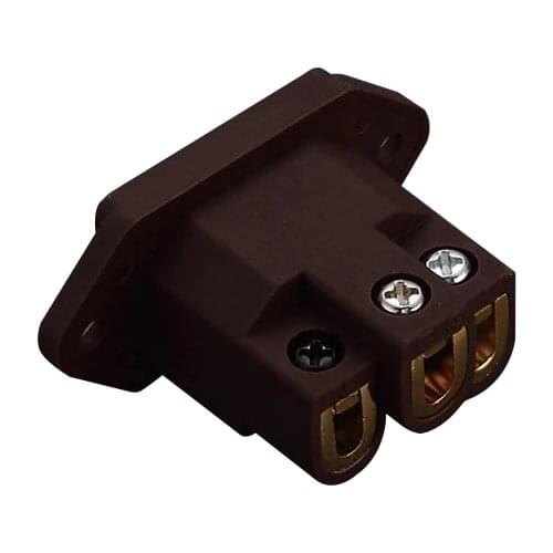 Free shipping one piece Viborg VI-06 Audio Grade Pure Copper 3U 24k Gold Plated IEC Inlet Socket