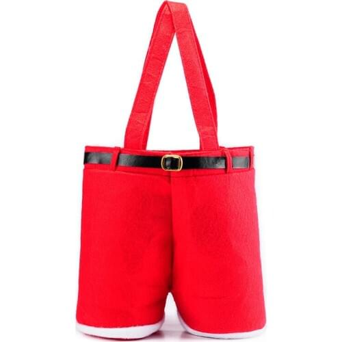 HAOCHU Christmas Wine Bottle Cover Socks Lovely Pants Candy Gift Bag Christmas Tree Decor Festival Party Ornament