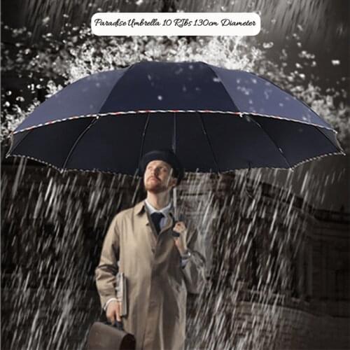 Extra Big Sturdy Thickness 3 Holding Umbrella Business Sunning and Rainy Both Anti UV for Boy Girl Full Steel Frame 2 Persons