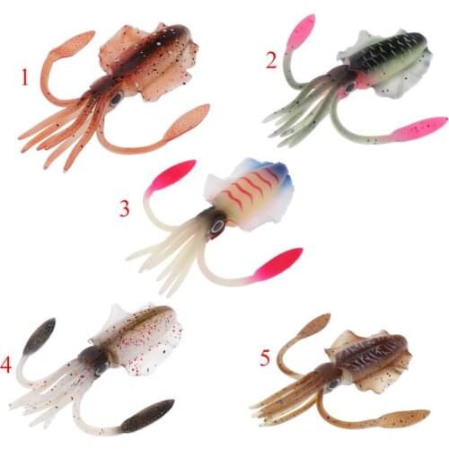 PVC Fishing Lures Saltwater Squid Skirt Bait Luminous Octopus Trolling Fishing Tackle